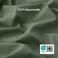 BEDSURE Ágyneműhuzat 220x240 cm Pamut Szürke-Oliva 3 részes Párnahuzattal 3