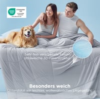 BEDSURE Arc-Chill chladivá letná prikrývka 200x200 cm, obojstranná bambusová deka proti nočnému poteniu, sivá 5