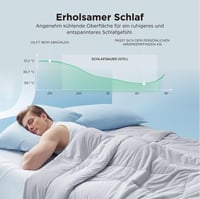 BEDSURE Arc-Chill chladivá letná prikrývka 200x200 cm, obojstranná bambusová deka proti nočnému poteniu, sivá 2