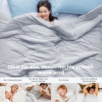 BEDSURE Arc-Chill chladivá letná prikrývka 200x200 cm, obojstranná bambusová deka proti nočnému poteniu, sivá 7