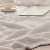 BEDSURE Bézs puha plüss polár takaró 130 x 150 cm, meleg kanapéra és gyerekeknek, nappali takaró 5