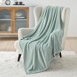 Bedsure mekani flis prekrivač za kauč i djecu - zeleni - 130x150 cm