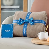Pătură din polar pufoasă Bedsure pentru sufragerie și camera copiilor 130 x 150 cm, pătură de iarnă maro deschis 7