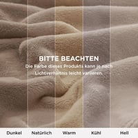 Pătură din polar pufoasă Bedsure pentru sufragerie și camera copiilor 130 x 150 cm, pătură de iarnă maro deschis 5