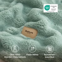 BEDSURE Bubble deka 130x170 cm zelená – jemná plyšová fleecová deka na pohovku, hrejivý prehoz na posteľ, deka ako obláčik pre ženy, dekorácia do izby 5