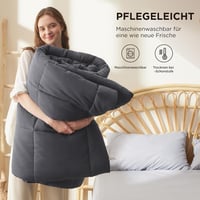BEDSURE Egész éves paplan 155x220 cm, Oeko-TEX, 300 gsm, szürke, allergia barát 6
