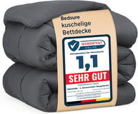 BEDSURE Egész éves paplan 155x220 cm, Oeko-TEX, 300 gsm, szürke, allergia barát 1