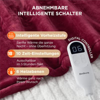 BEDSURE elektromos takaró 130x180cm, 6 fokozat, 10 órás időzítő, túlmelegedés védelem 3