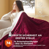 BEDSURE elektromos takaró 130x180cm, 6 fokozat, 10 órás időzítő, túlmelegedés védelem 6