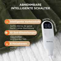 BEDSURE Elektromos Takaró 130x180cm, 6 Hőfokozat, 10 Órás Időzítő, Túlmelegedés Védelem 3