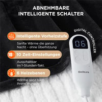 BEDSURE Elektromos Takaró 130x180cm, 6 Hőfokozat, 10 Órás Időzítő, Túlmelegedés Védelem 3