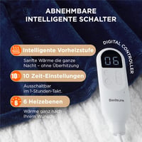 BEDSURE Elektromos Takaró 130x180cm, 6 Hőfokozat, 10 Órás Időzítő, Automatikus Lekapcsolás 3