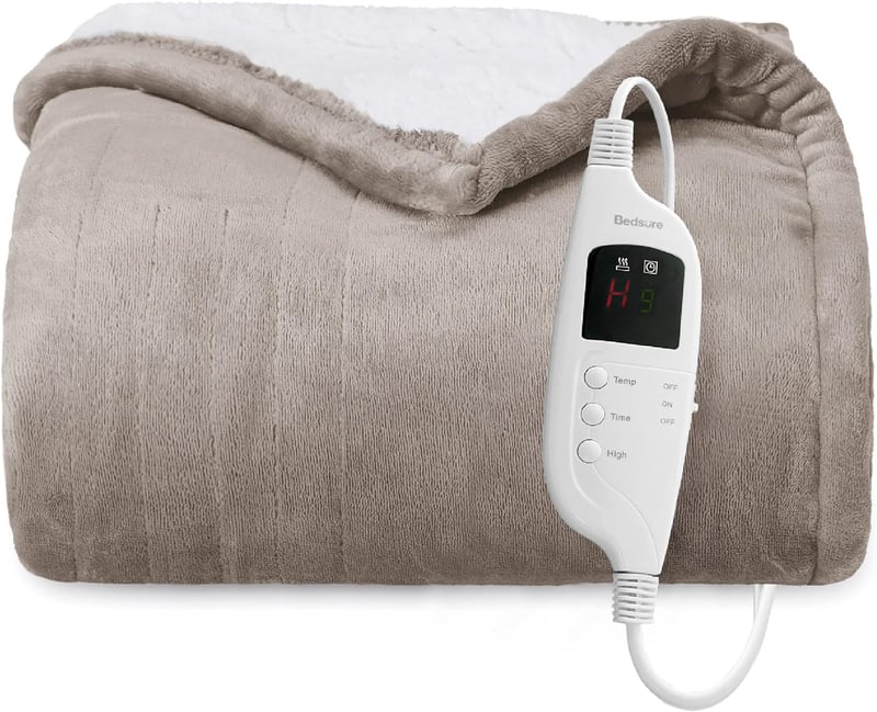 Bedsure elektromos takaró 130x180cm, 8 fokozatú, időzíthető, gyors fűtésű