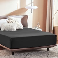 Bedsure Gumis Lepedő 160x200 cm Fekete Mikroszálas Magas Matrachoz 7