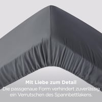 Bedsure Gumis Lepedő 180x200 cm, Mikroszálas Matracolló, Szürke 4