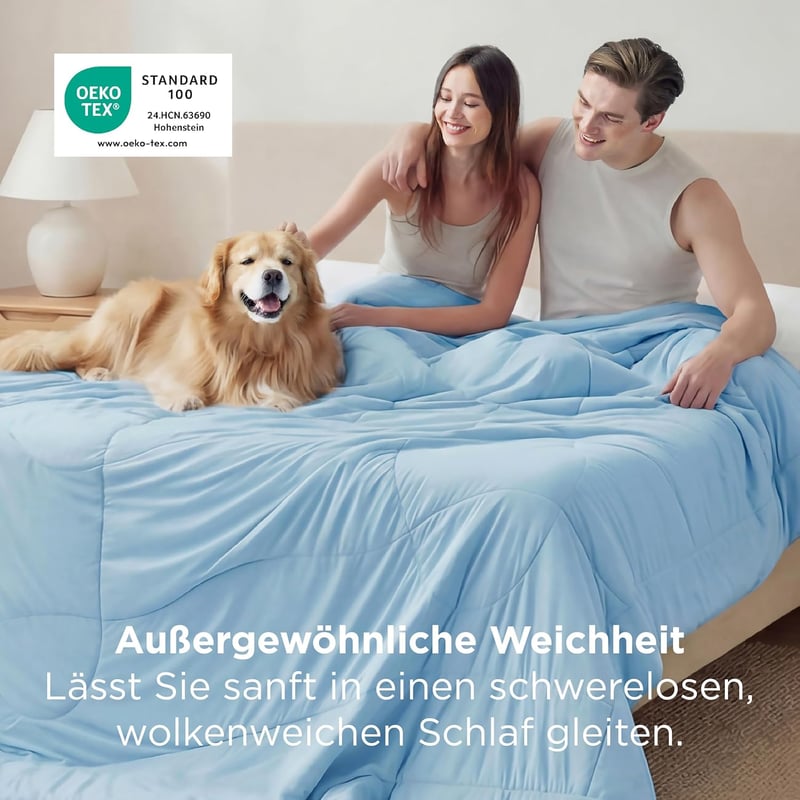 BEDSURE Hűtő Paplan 220x200 cm Légáteresztő Könnyű Izzadásmentes Kék