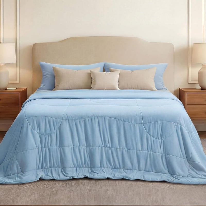 BEDSURE Hűtő Paplan 220x200 cm Légáteresztő Könnyű Izzadásmentes Kék