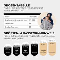 BEDSURE Kapucnis Takaró Ujjal - Oversized Plüss Pulóver Takaró Unisex Szürke 107x90cm 7