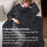 BEDSURE Karmos Plüss Ágytakaró 150x200cm - Meleg Ölelhető Decke Felnőtteknek 6