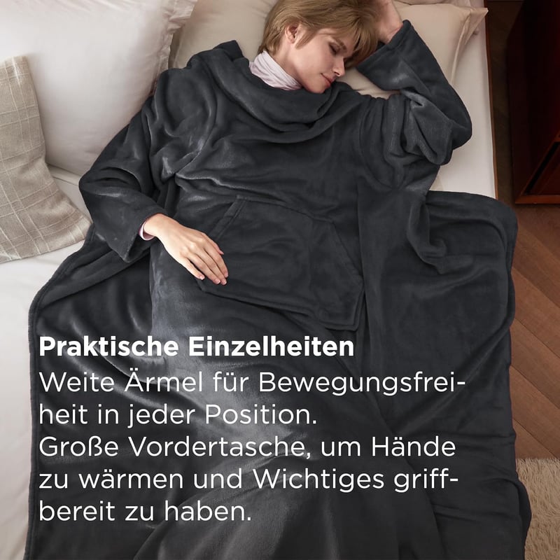 BEDSURE Karmos Plüss Ágytakaró 150x200cm - Meleg Ölelhető Decke Felnőtteknek