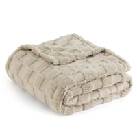 Bedsure kockasta mekana flis deka - topla smeđa deka za kauč i krevet, za ugodno opuštanje, 130x170 cm 1
