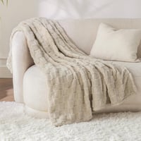 Bedsure Kockás Puha Polár Takaró - Meleg Barna Pléd Kanapéra és Ágyra, Kényelmes Pihenéshez, 130x170 cm 2