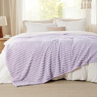 BEDSURE Menčestrová deka 220x240 cm levanduľová - Mäkká teplá deka na pohovku, prehoz na posteľ, flísová deka do obývačky a spálne, prateľná XXL deka 2