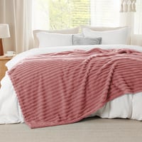 BEDSURE dekica pokrivač 220x240 cm tamno ružičasta dekoracija za sobu prekrivač mekano toplo 2