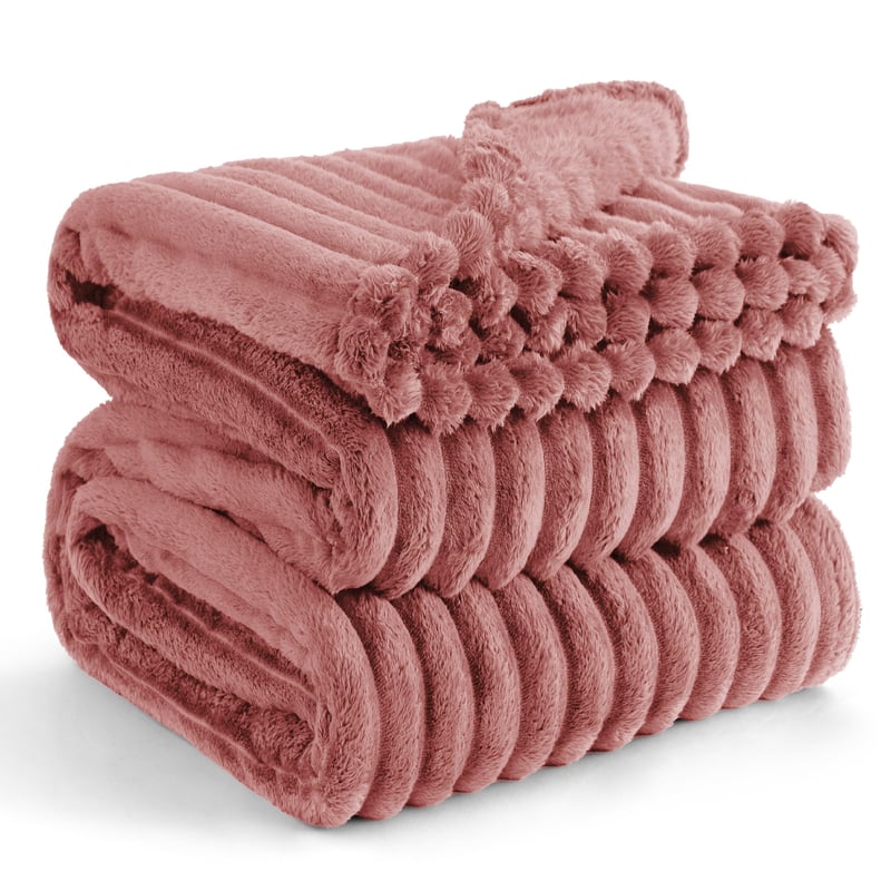 BEDSURE dekica pokrivač 220x240 cm tamno ružičasta dekoracija za sobu prekrivač mekano toplo