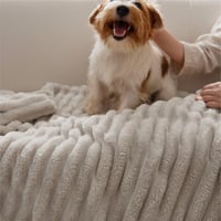 BEDSURE deka, mäkká a hrejivá flísová deka na pohovku a posteľ, s rebrovaným menčestrovým vzorom, béžová, 150x200 cm 9