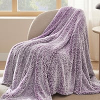 BEDSURE Lila Sherpa Takaró 150x200 cm, Puha Sofa Pléd, Meleg Téli Blanket 3