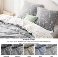 Bedsure Mikroszálas Ágyneműhuzat 135x200 cm Szürke Ágytakaró Párnahuzattal Egyszemélyes Ágyhoz 8