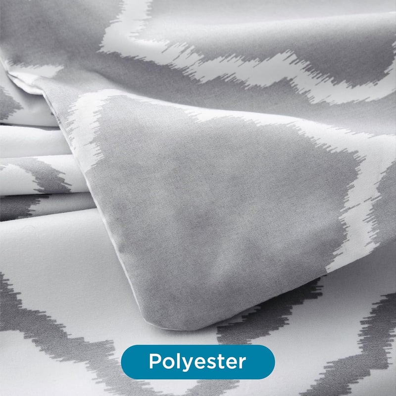 Bedsure Mikroszálas Ágyneműhuzat 155x220 cm Szürke Rácsozott 3 Részes Garnitúra Párnával