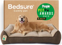 BEDSURE Nagy kutyák számára 122x89cm vízálló kutyaágy puha plüss szőrme borítással 1