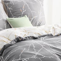 Bedsure Nyári Ágynemű Szett 200x200 cm Ágytakaró Párnahuzat Szürke Ágyhuzat 8