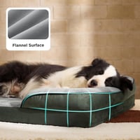 Pat ortopedic pentru câini BEDSURE, Canapea ergonomică pentru câini, 89 x 63 x 17 cm, Verde pin 6