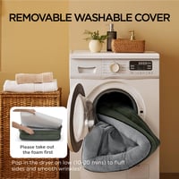 Pat ortopedic pentru câini BEDSURE, Canapea ergonomică pentru câini, 89 x 63 x 17 cm, Verde pin 5