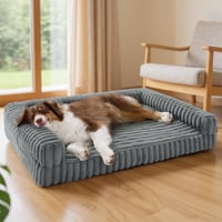 BEDSURE ortopéd kutyafekhely 89x64x18 cm, memóriagéles hab, levehető huzat – szürke 1
