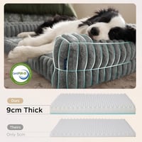 BEDSURE ortopéd kutyafekhely 89x64x18 cm, memóriagéles hab, levehető huzat – szürke 3