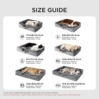 Culcuș ortopedic pentru câini Bedsure tip canapea cu spumă cu memorie tip cofrag - gri - 97x71x16 cm 4