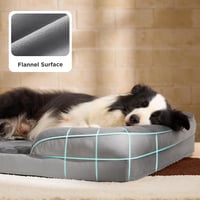 Culcuș ortopedic pentru câini Bedsure tip canapea cu spumă cu memorie tip cofrag - gri - 97x71x16 cm 6