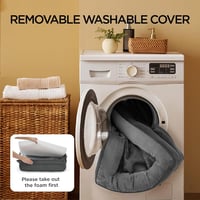 BEDSURE Ortopédikus Kutyaágy 134x106cm Nagy Kutyáknak Memóriahabos Szürke 5