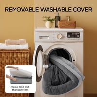 BEDSURE Ortopédikus Kutyaágy 89x63cm Közepes Kutyáknak Memóriahabos Szürke 5