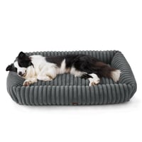 BEDSURE ortopedski krevet za pse s navlakom od flisa, s povišenim rubom - siva - 109x76x20 cm 1