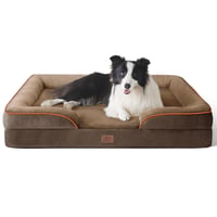 Bedsure ortopedski krevet za pse s navlakom koja se skida - smeđi - 89x63x16 cm 1
