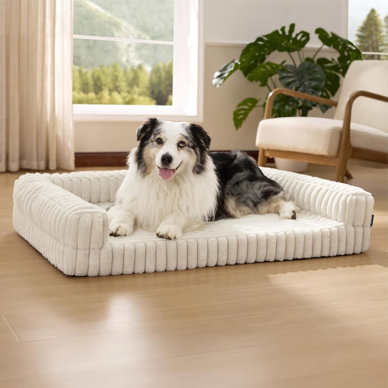 BEDSURE Ortopédikus kutyaágy nagy kutyáknak 106x76 cm memóriahabos vízálló kanapé