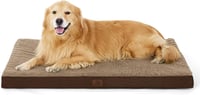 BEDSURE Ortopédikus kutyaágy nagy kutyáknak 112x81 cm, puha mosható kutyapárna barna 1