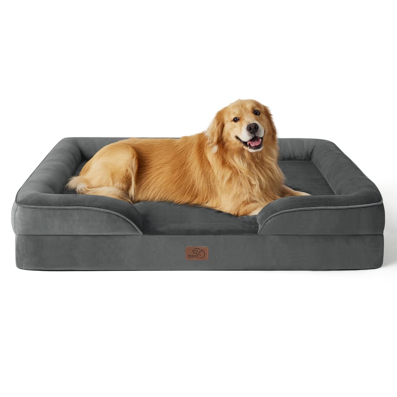 Bedsure ortopedski krevet za pse - tamnosivi - 134x106x20 cm