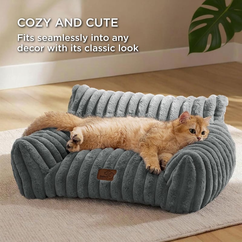 BEDSURE Ortopédikus Macskaagy 61x46cm, Mosható Puha Kisállat Ágy Kutyáknak