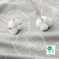 BEDSURE Pamut Ágyneműhuzat 135x200 cm Ginkgo Mintás Szürke 2 Részes Párnahuzattal 4
